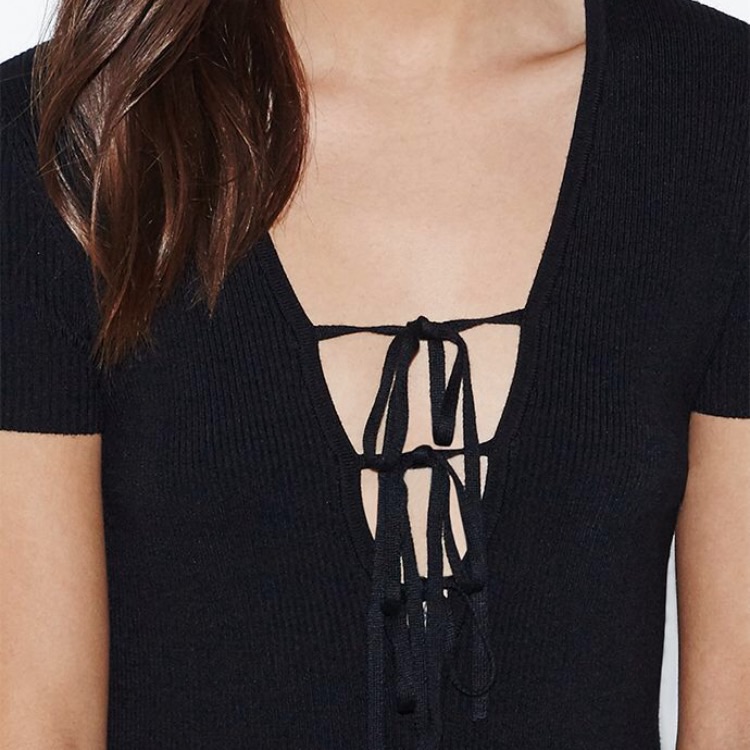 New | Kendall & Kylie | Short Sleeve Ribbed Top Medium — image 2 of 5